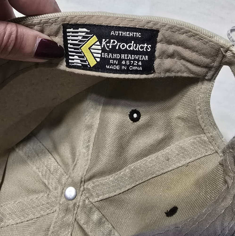 K-products Two-Tone Black and Tan Cap - Picture 5 of 8